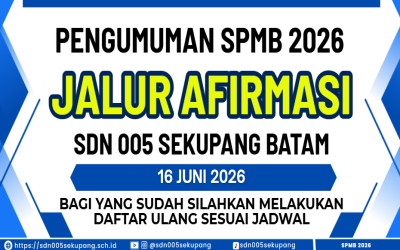 PENGUMUMAN SPMB 2026 LULUS JALUR AFIRMASI